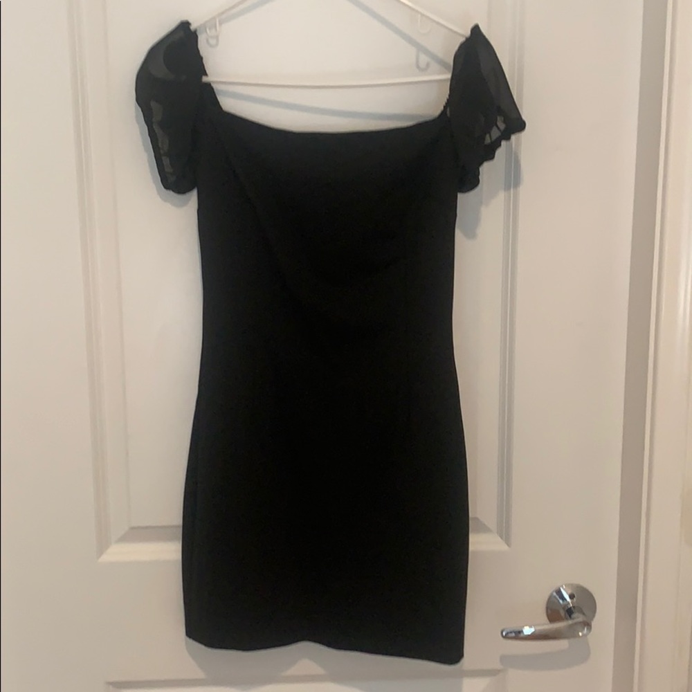 Black mini dress